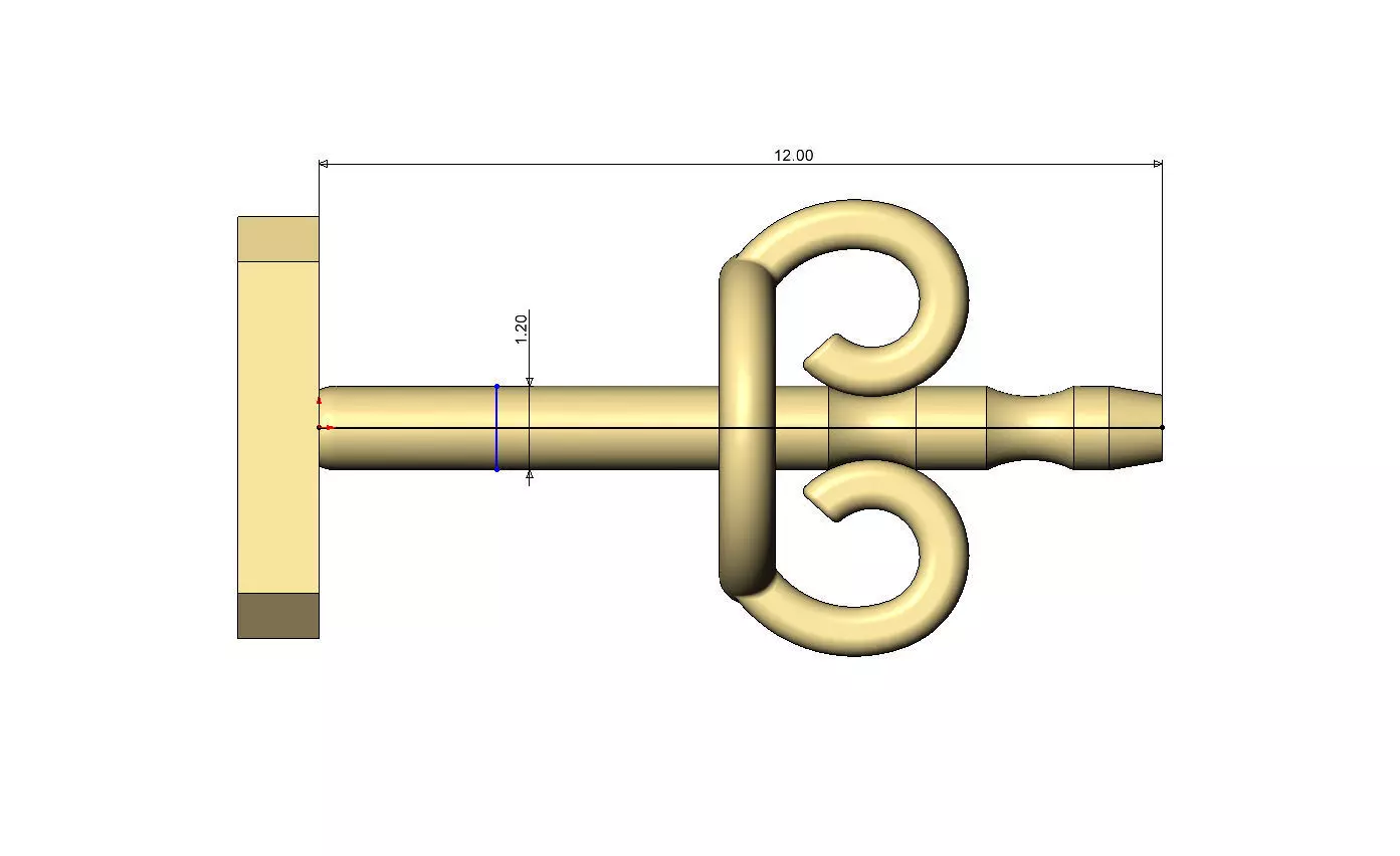 9 nine number varsity font stud earring 3D print model_7