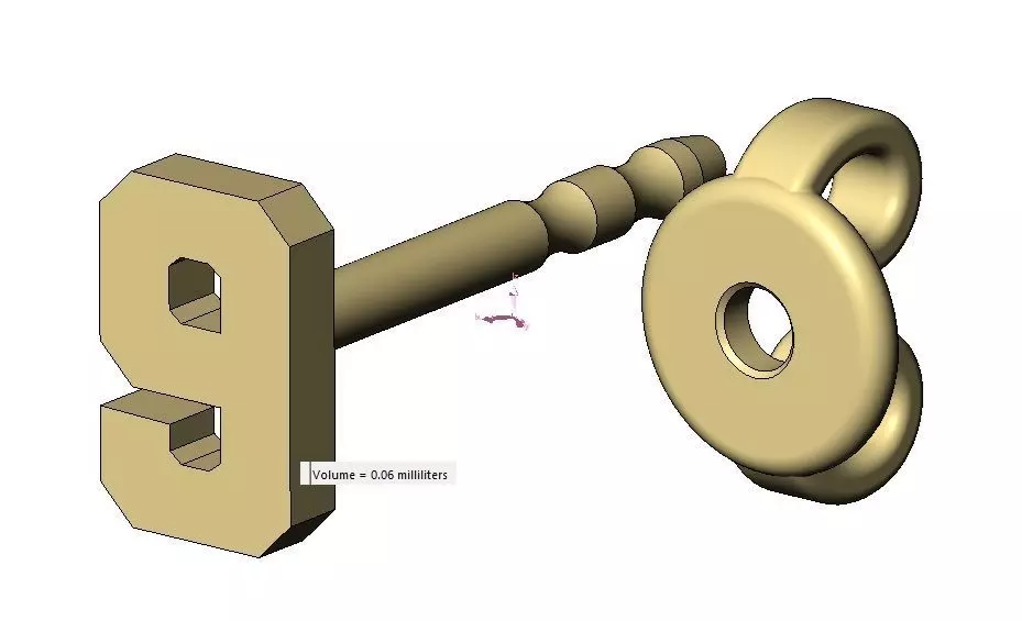 9 nine number varsity font stud earring 3D print model_15