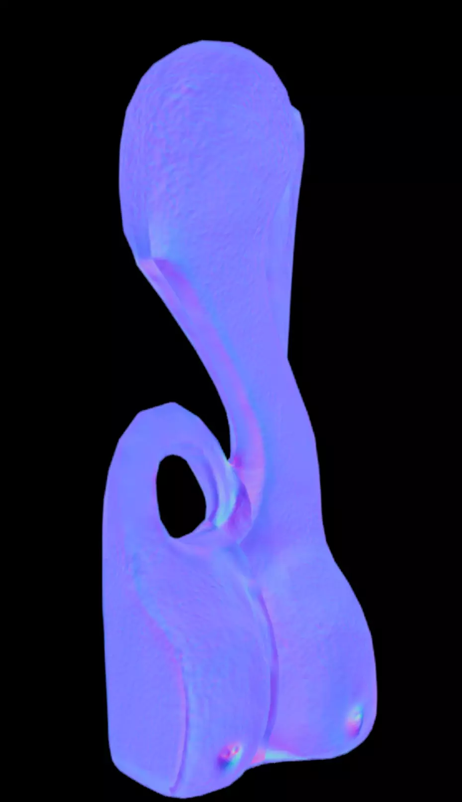 Okhuo Female Form Low-poly 3D model_6