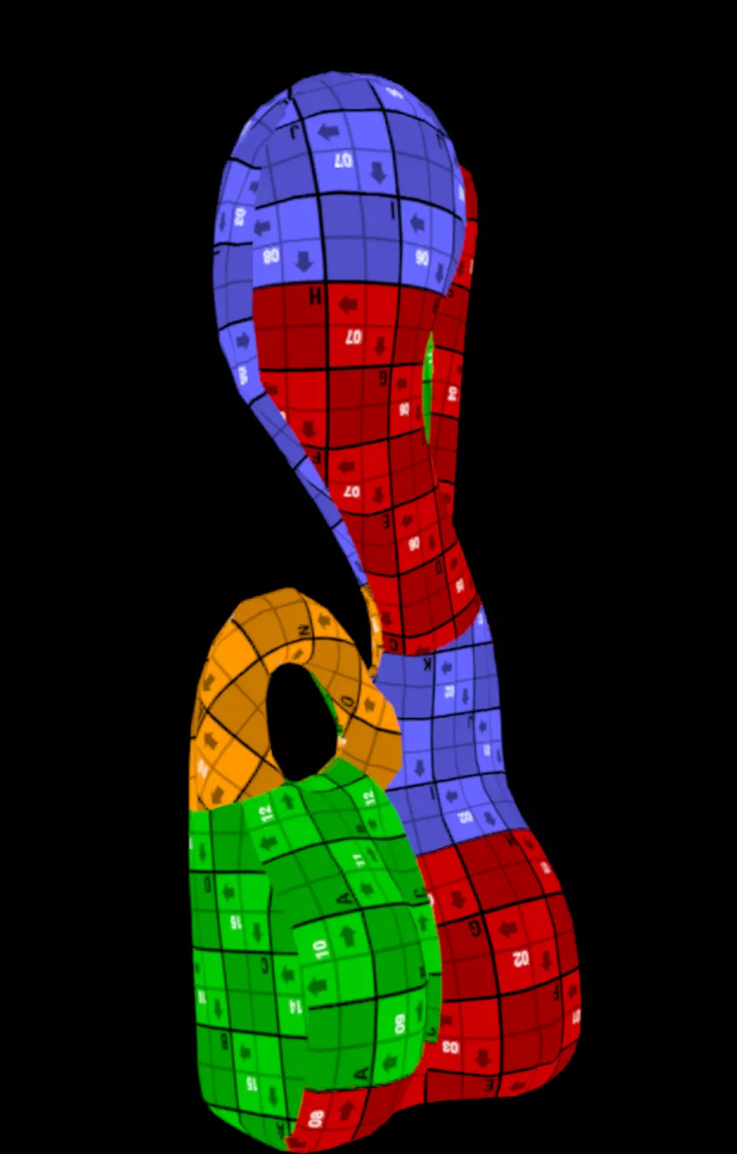 Okhuo Female Form Low-poly 3D model_9