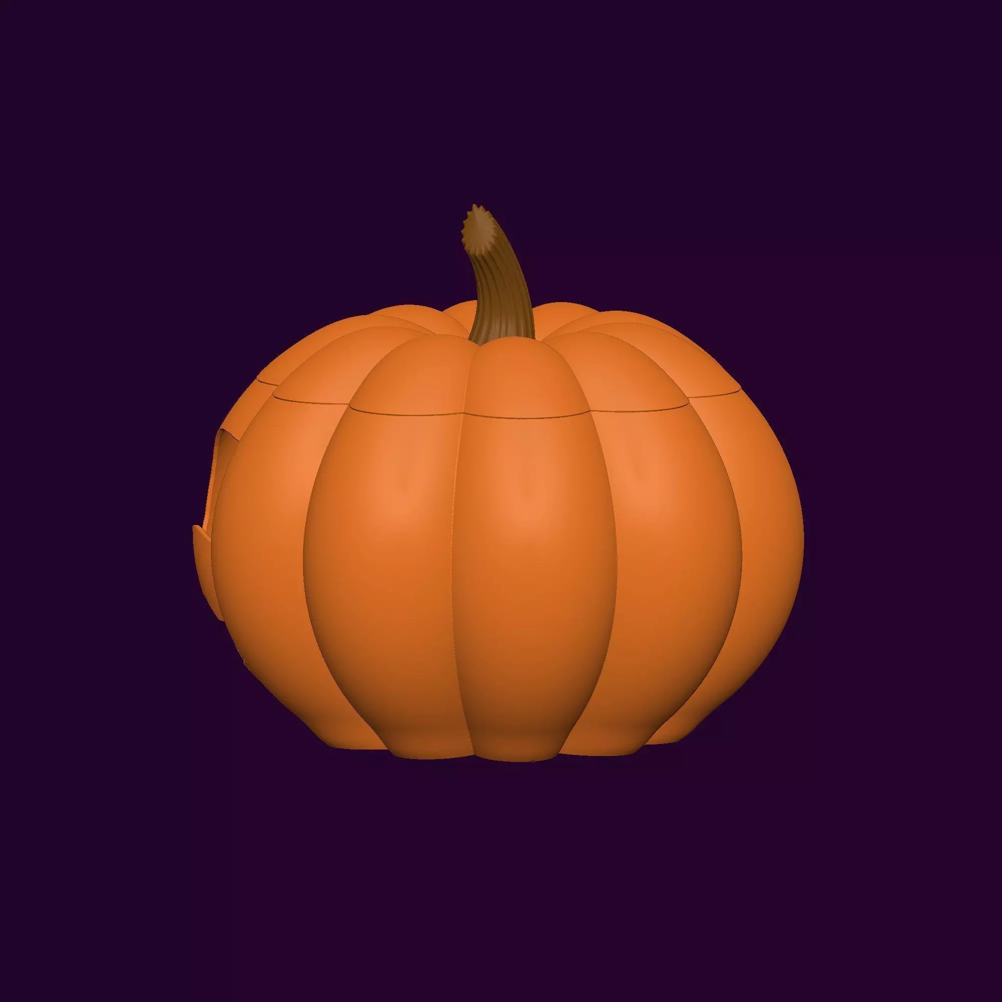 Halloween Pumpkin Basket 3D Model STL File for Printing 3D print model_6