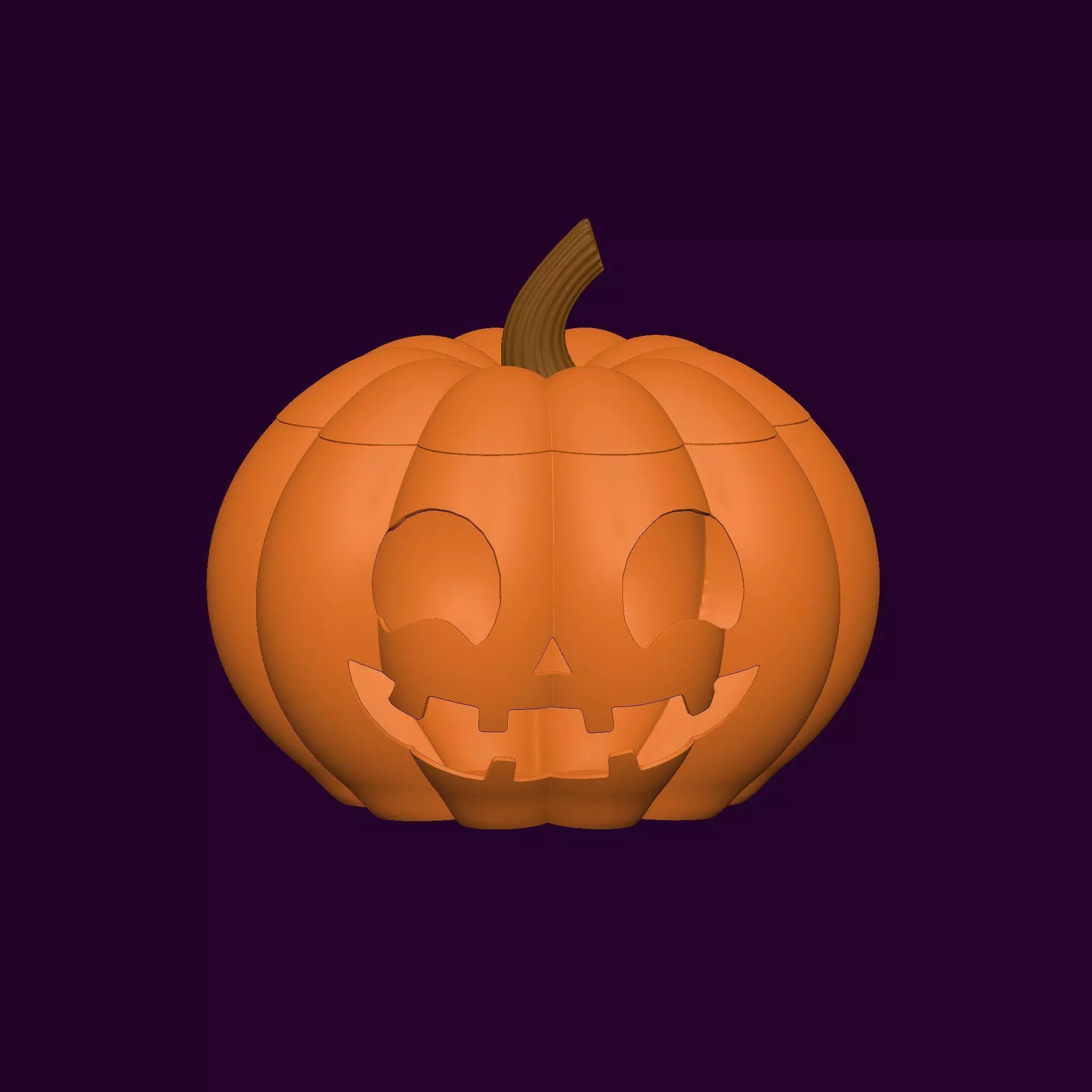 Halloween Pumpkin Basket 3D Model STL File for Printing 3D print model_1