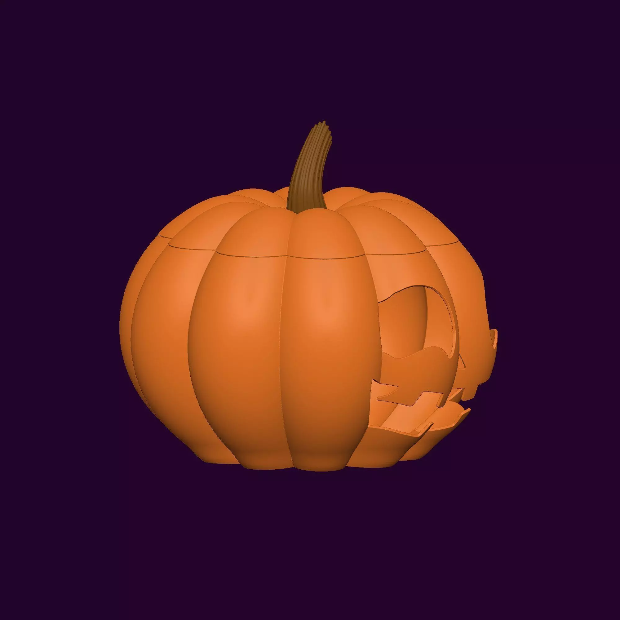 Halloween Pumpkin Basket 3D Model STL File for Printing 3D print model_9