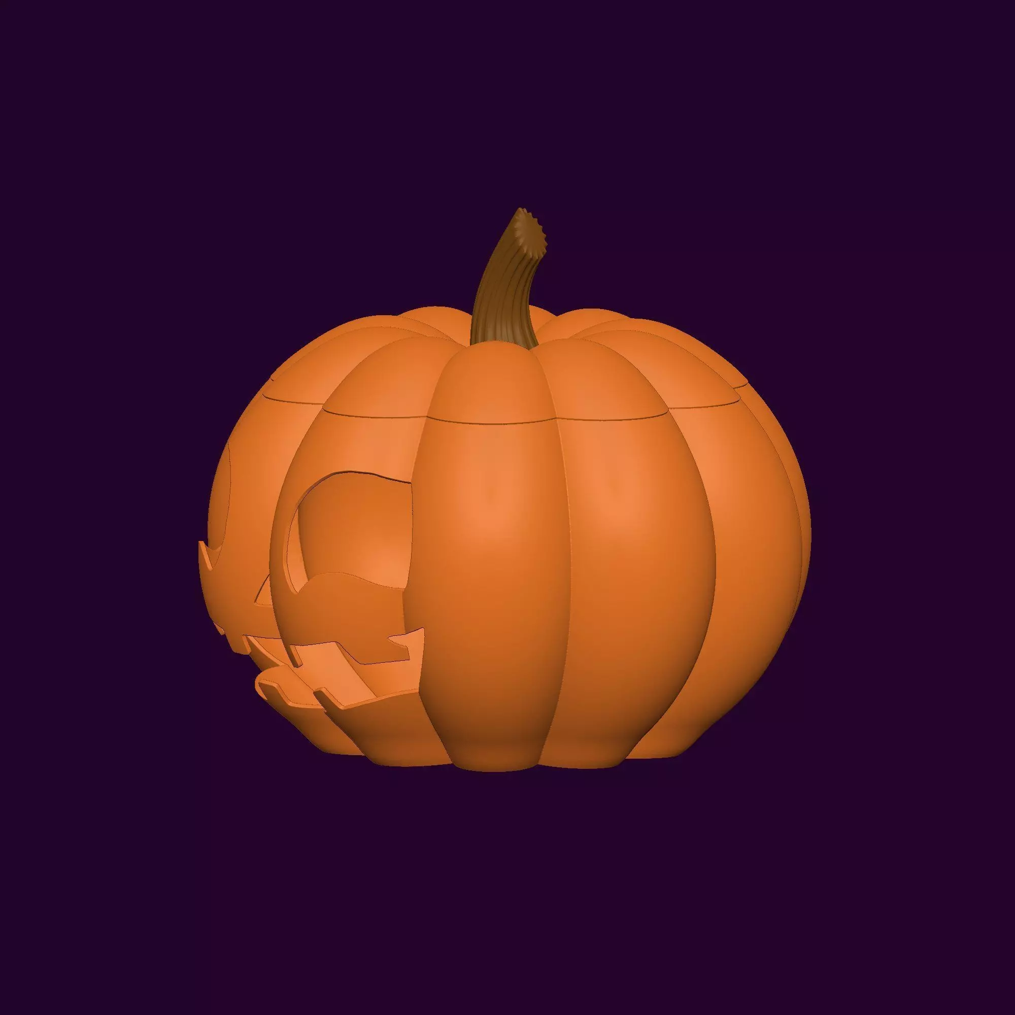 Halloween Pumpkin Basket 3D Model STL File for Printing 3D print model_5