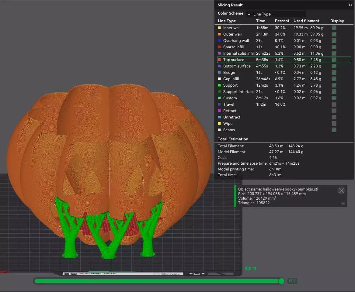 Halloween Pumpkin Basket 3D Model STL Printable Jackolantern 3D print model_4