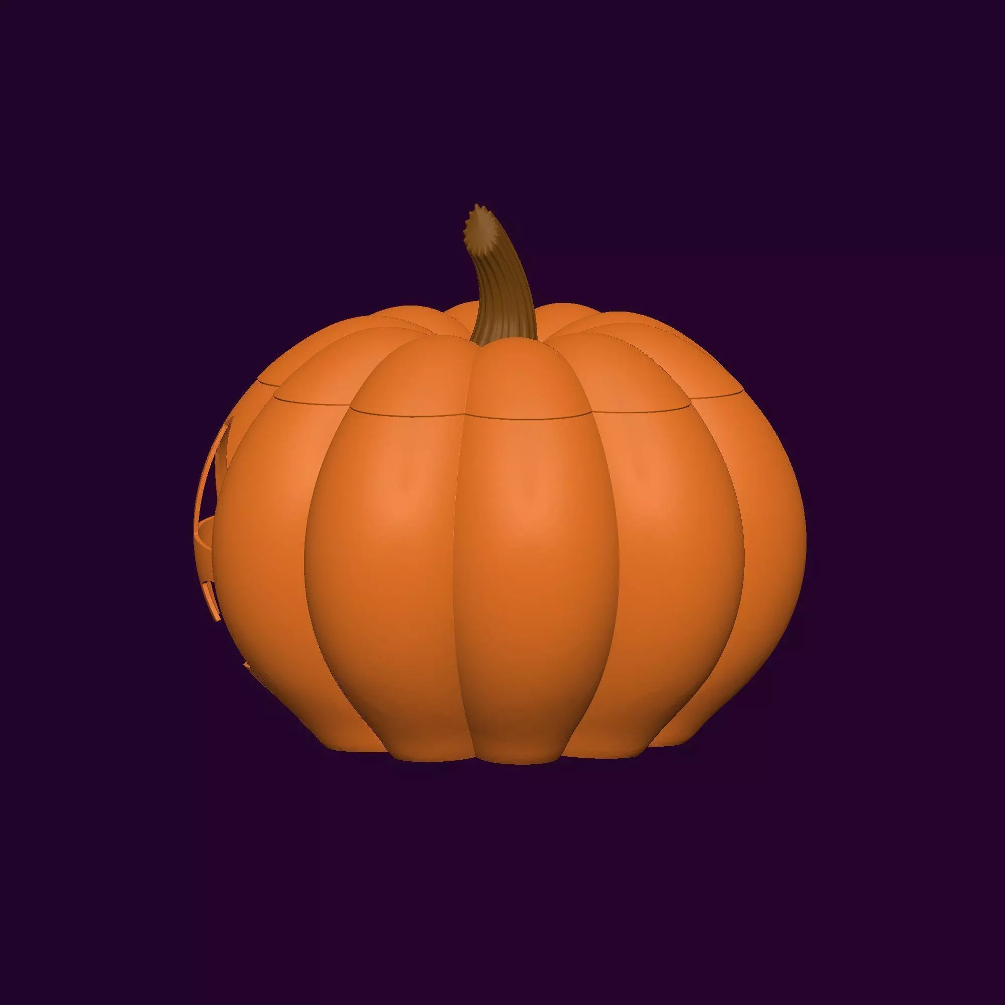 Halloween Pumpkin Basket 3D Model STL Printable Jackolantern 3D print model_6