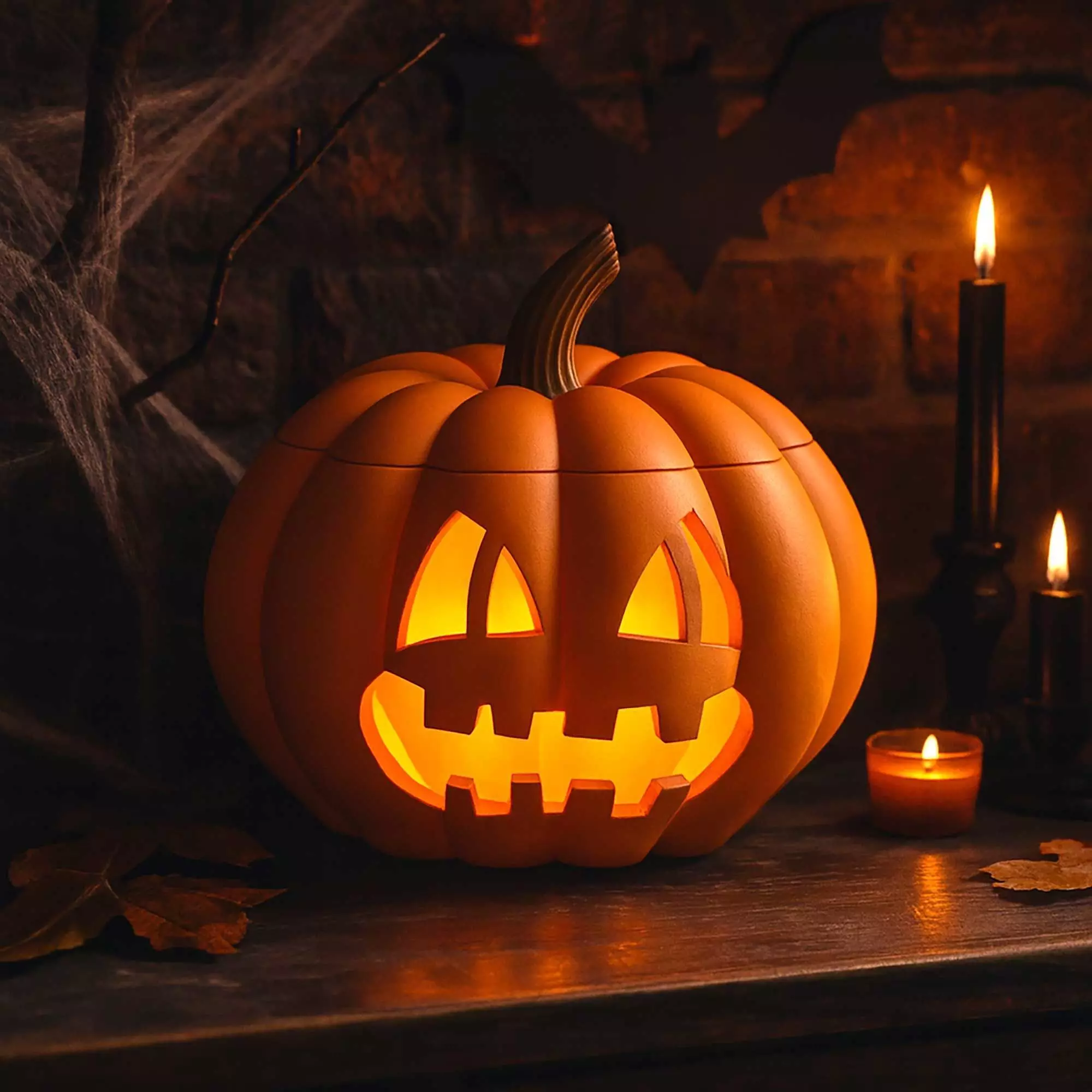 Halloween Pumpkin Basket 3D Model STL Printable Jackolantern 3D print model_0