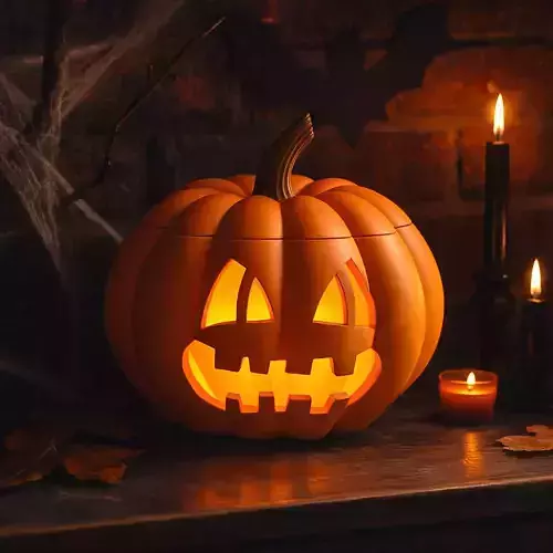 Halloween Pumpkin Basket 3D Model STL Printable Jackolantern