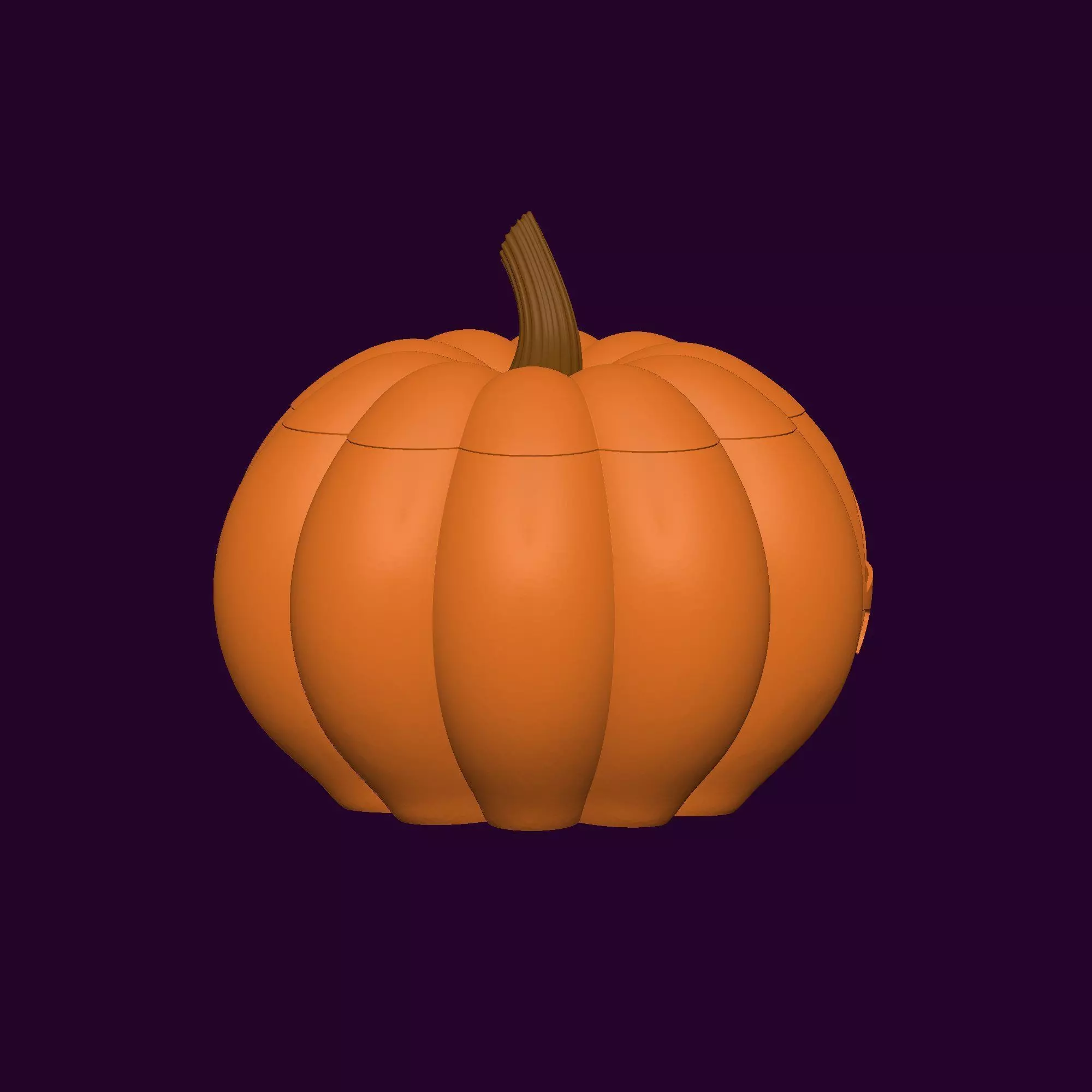 Halloween Pumpkin Basket 3D Model STL Printable Jackolantern 3D print model_8