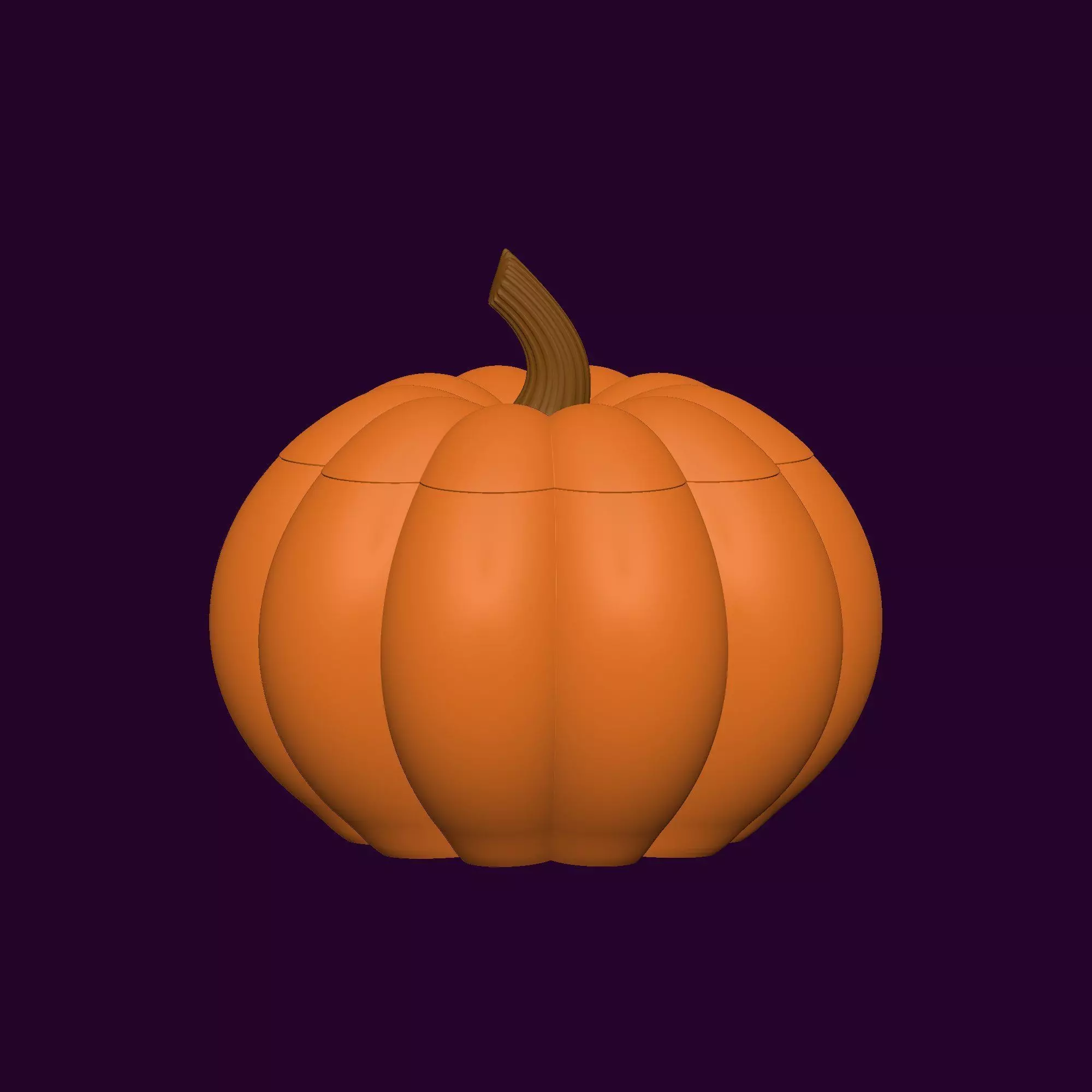 Halloween Pumpkin Basket 3D Model STL Cute Jackolantern 3D print model_7