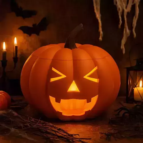 Halloween Pumpkin Basket 3D Model STL Cute Jackolantern