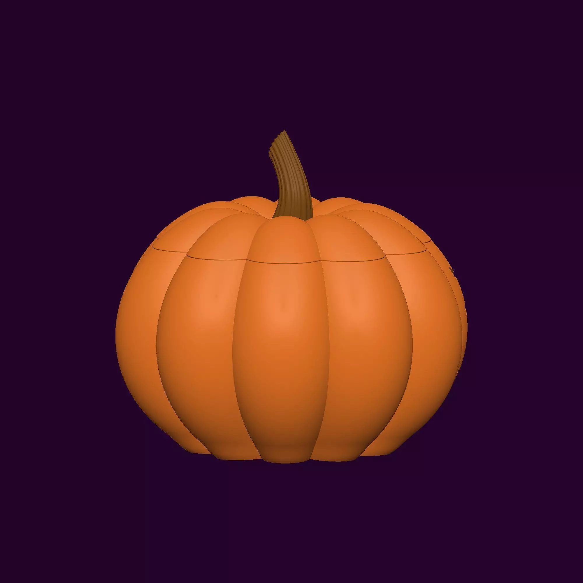 Halloween Pumpkin Basket 3D Model STL Cute Jackolantern 3D print model_8