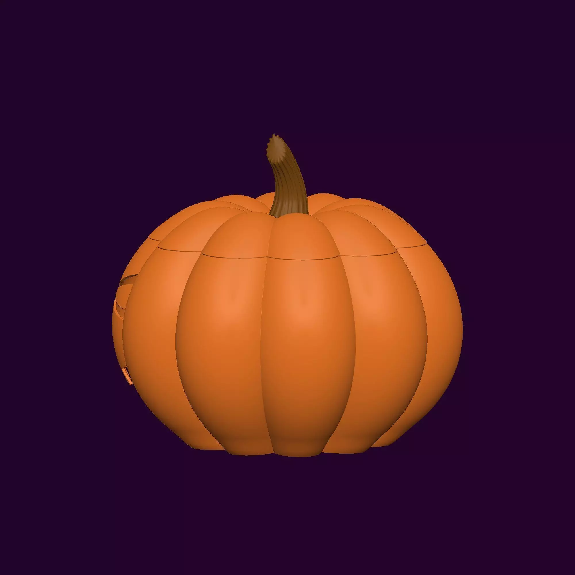 Halloween Pumpkin Basket 3D Model STL Cute Jackolantern 3D print model_6