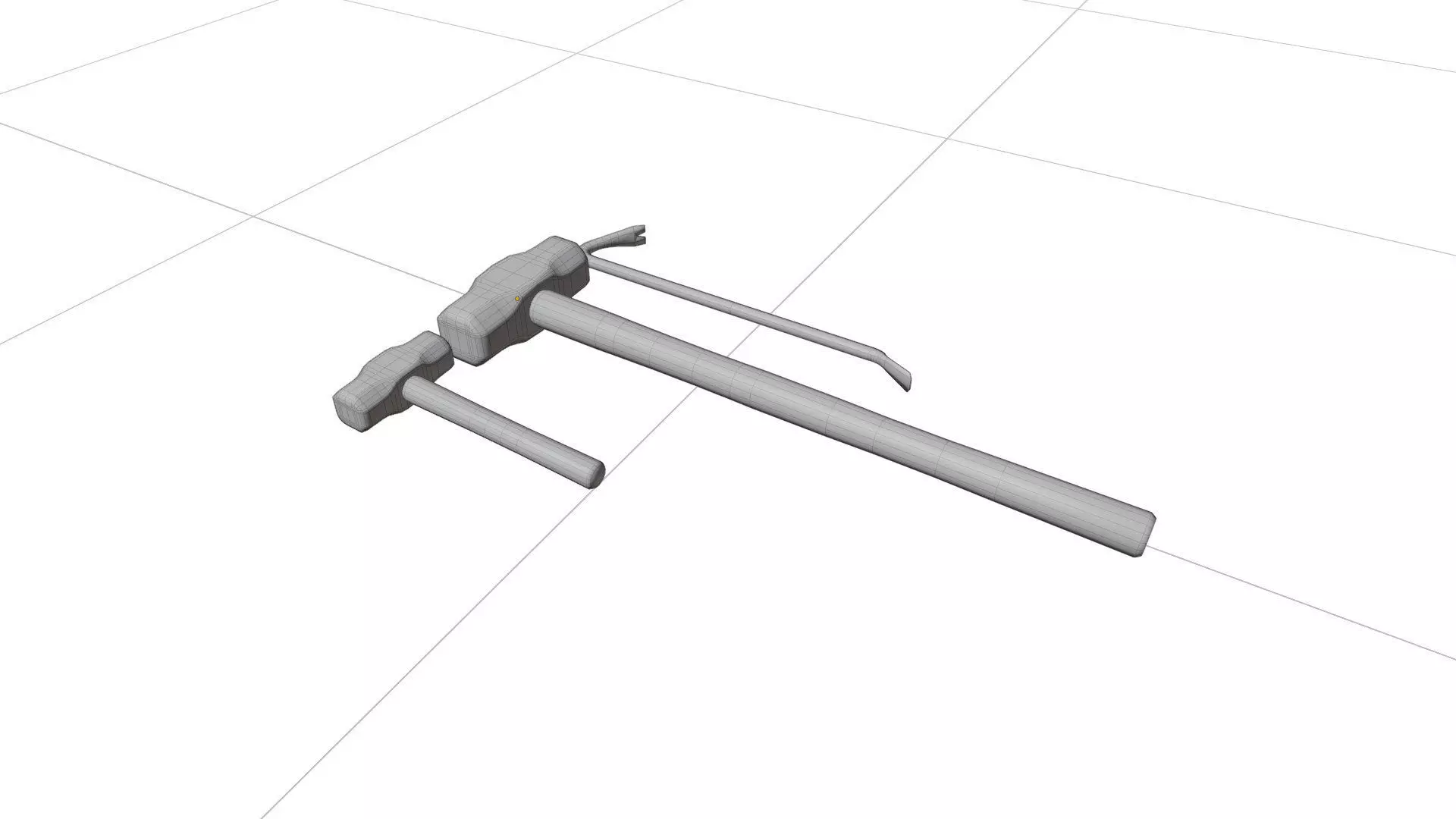 Sledgehammer or Pound hammer with Tommy Bar 3d model Low-poly 3D model_4