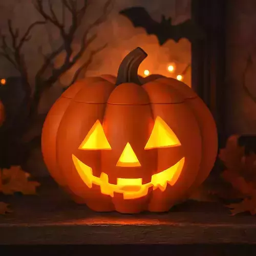 Halloween Pumpkin Basket 3D Model STL