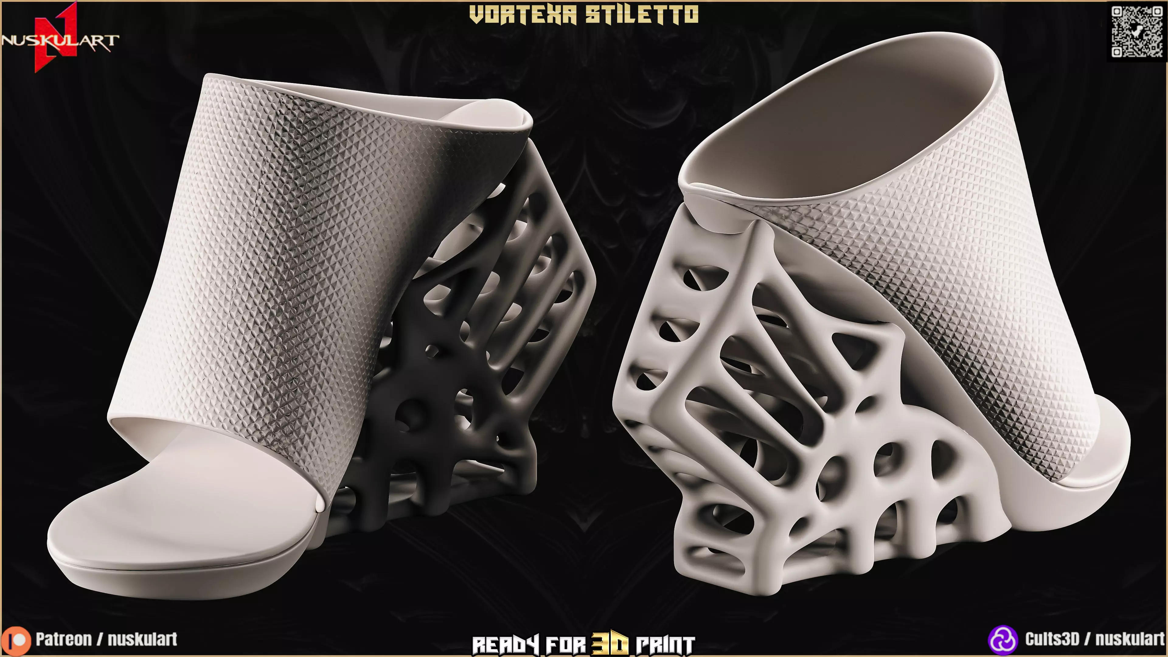 Vortexa Stiletto - Fashion Cosplay - 3D Printing Shoe REAL SIZES 3D print model_2