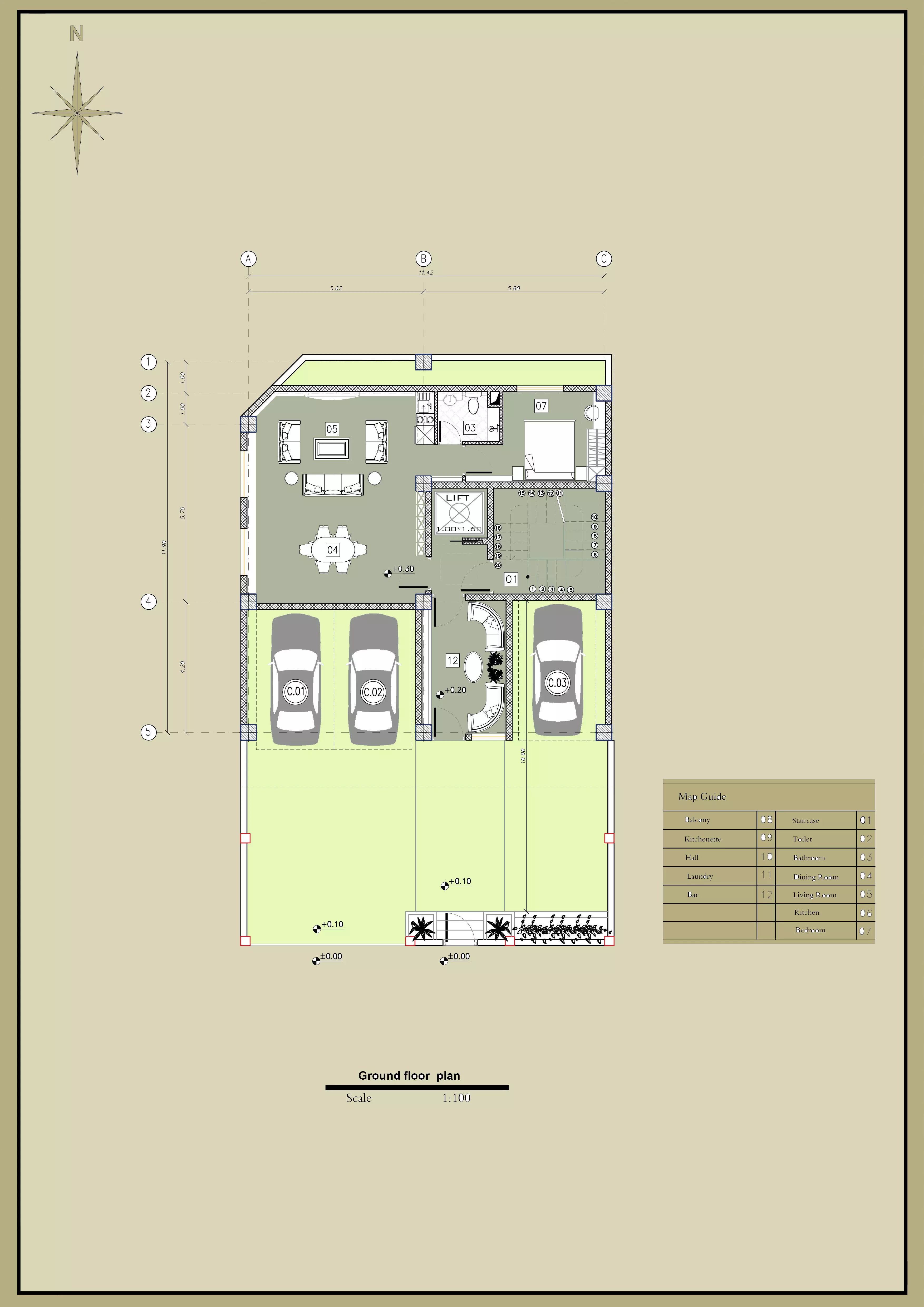 3D Model of Residential Building Floor Plans 3D model_2