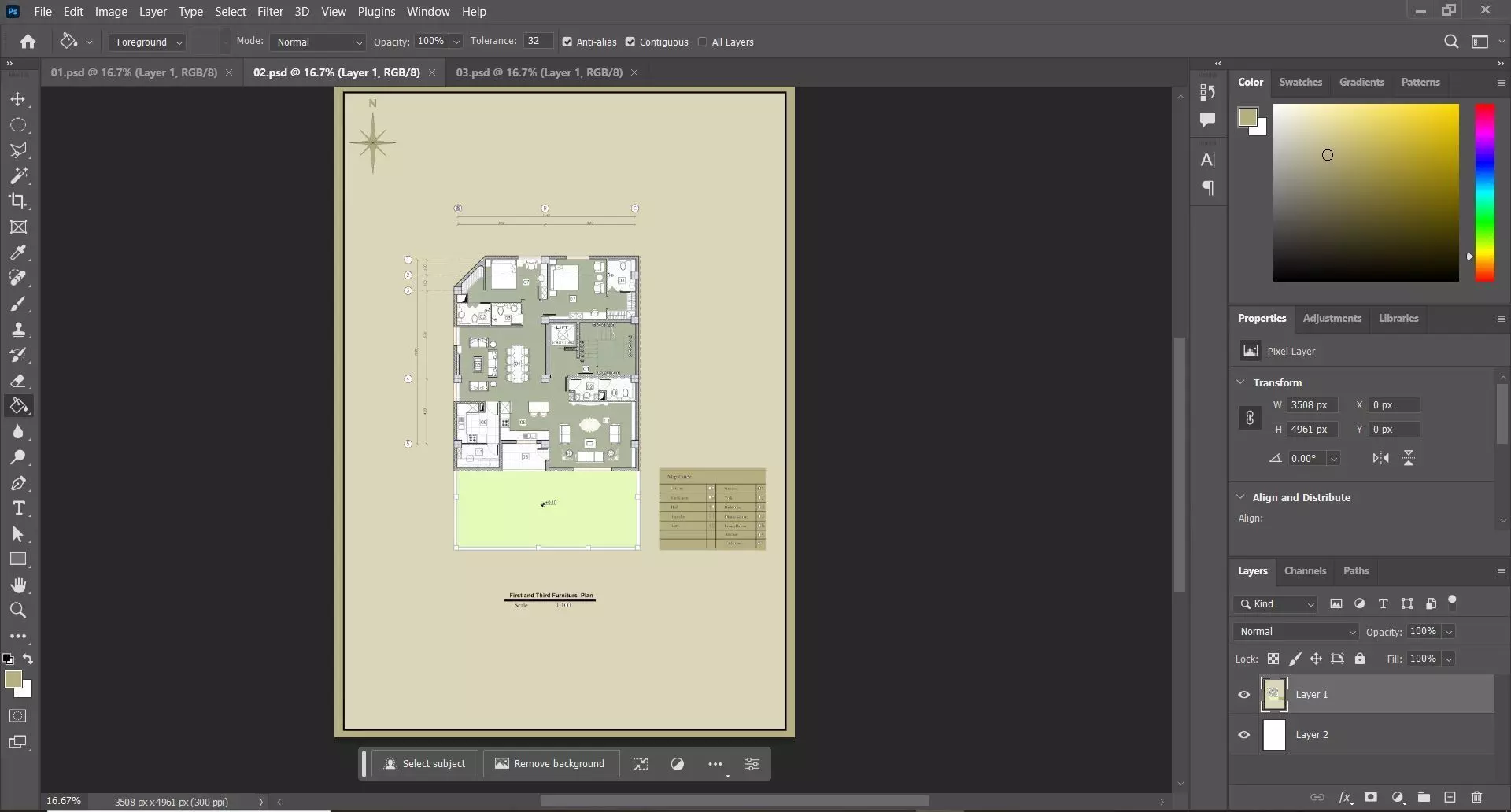 3D Model of Residential Building Floor Plans 3D model_11