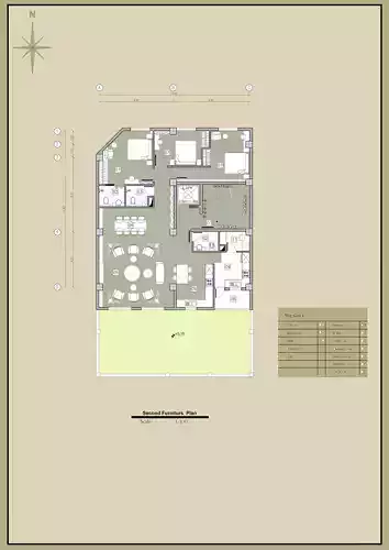 3D Model of Residential Building Floor Plans