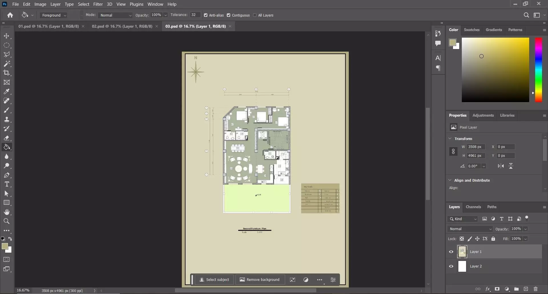 3D Model of Residential Building Floor Plans 3D model_12