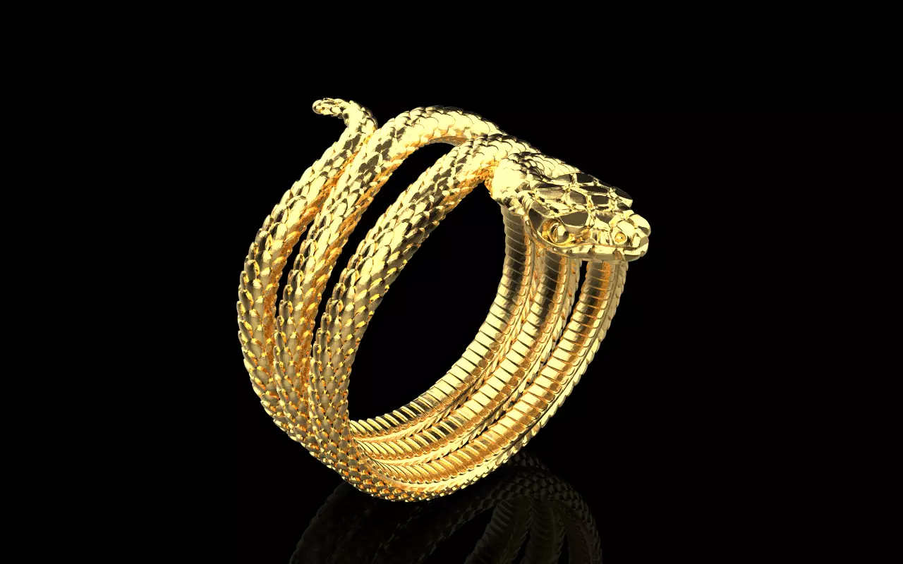 Snake ring model 1388 3D print model_21