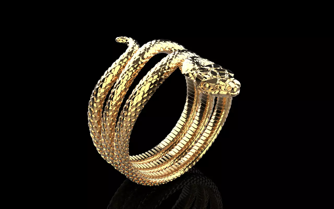Snake ring model 1388 3D print model_1