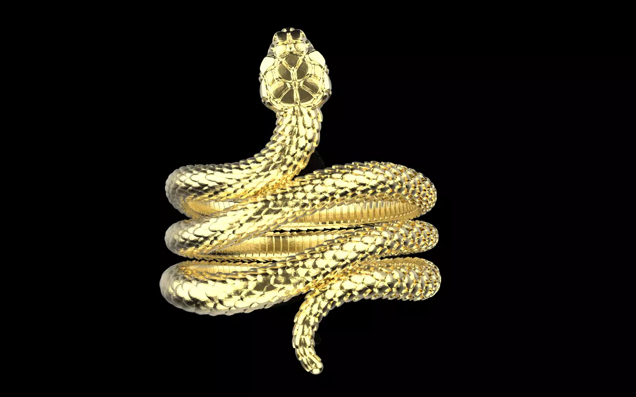 Snake ring model 1388 3D print model_10