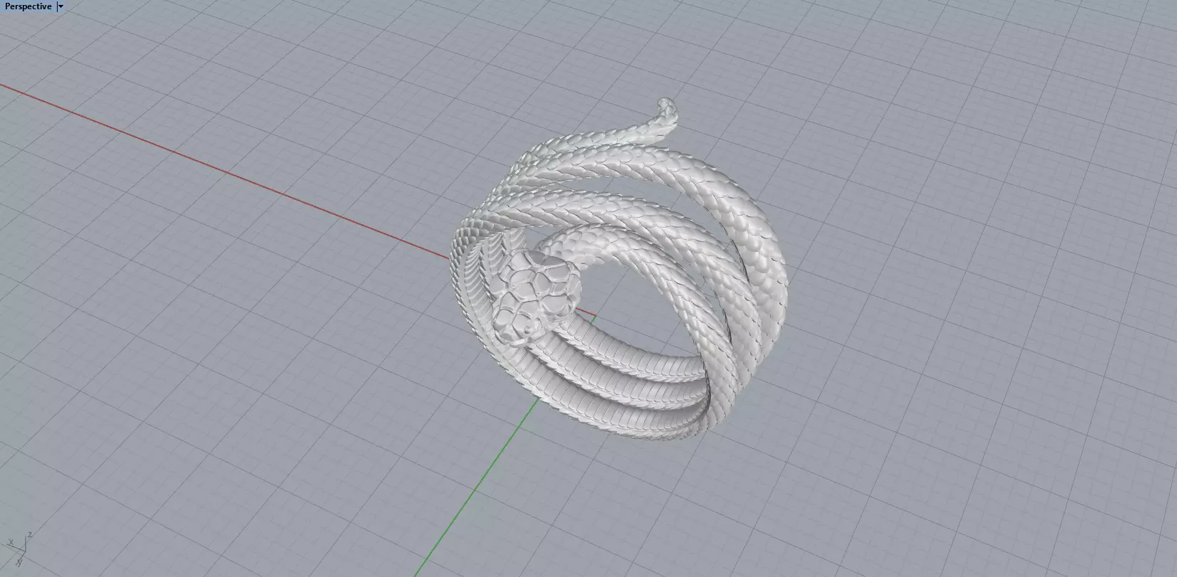 Snake ring model 1388 3D print model_8