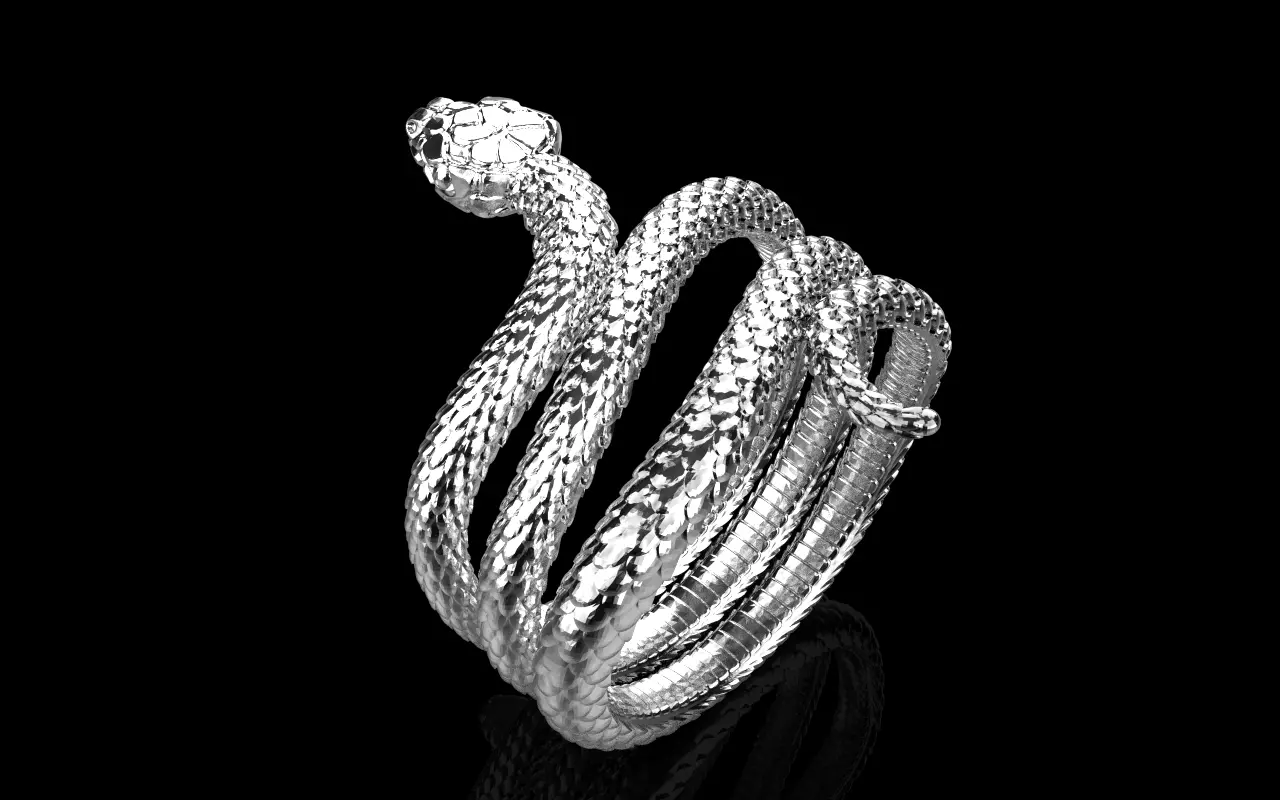 Snake ring model 1388 3D print model_20