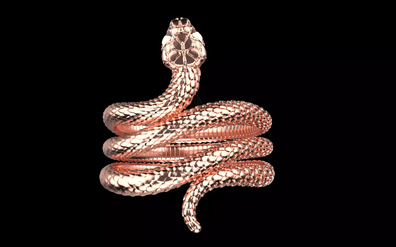 Snake ring model 1388 3D print model_12