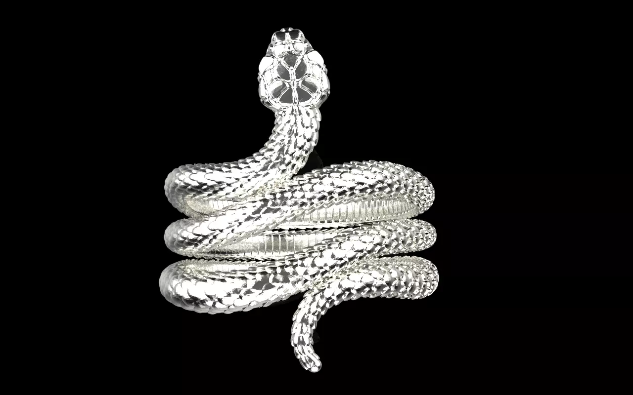 Snake ring model 1388 3D print model_13