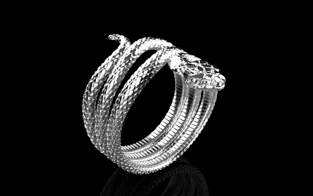 Snake ring model 1388 3D print model_26
