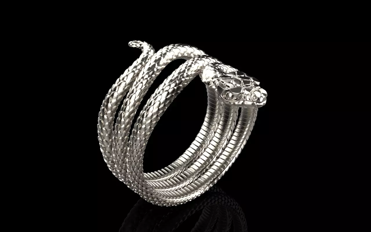 Snake ring model 1388 3D print model_23