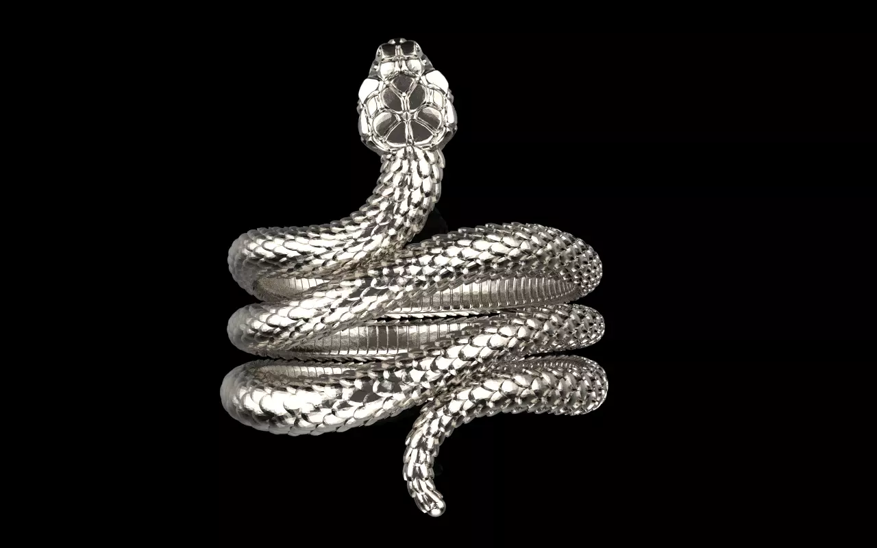 Snake ring model 1388 3D print model_11