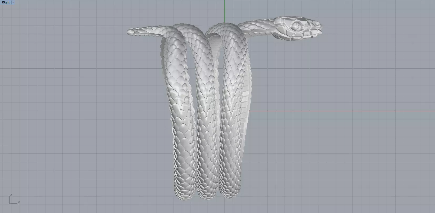Snake ring model 1388 3D print model_7