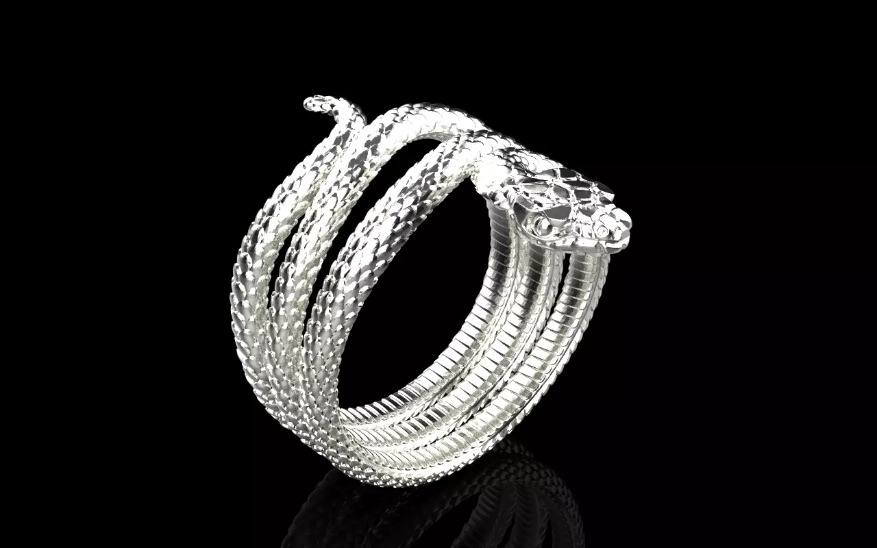 Snake ring model 1388 3D print model_25