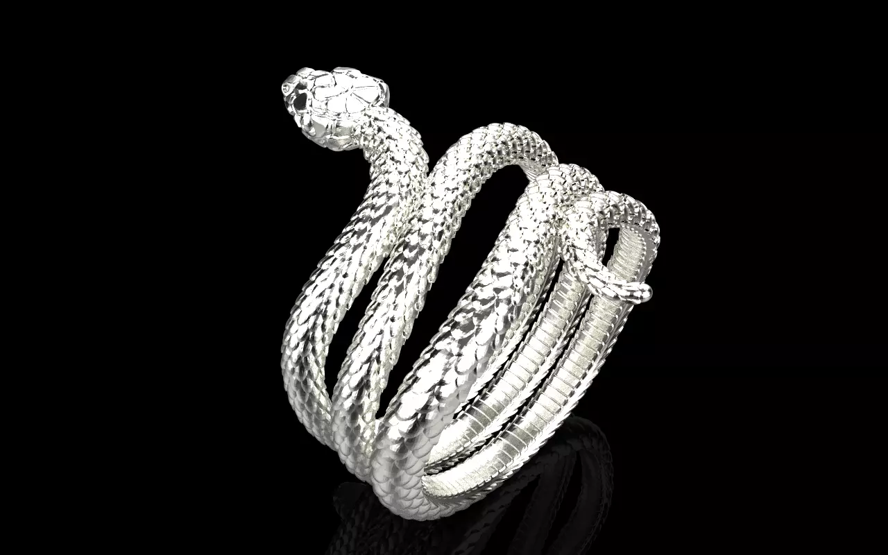 Snake ring model 1388 3D print model_19