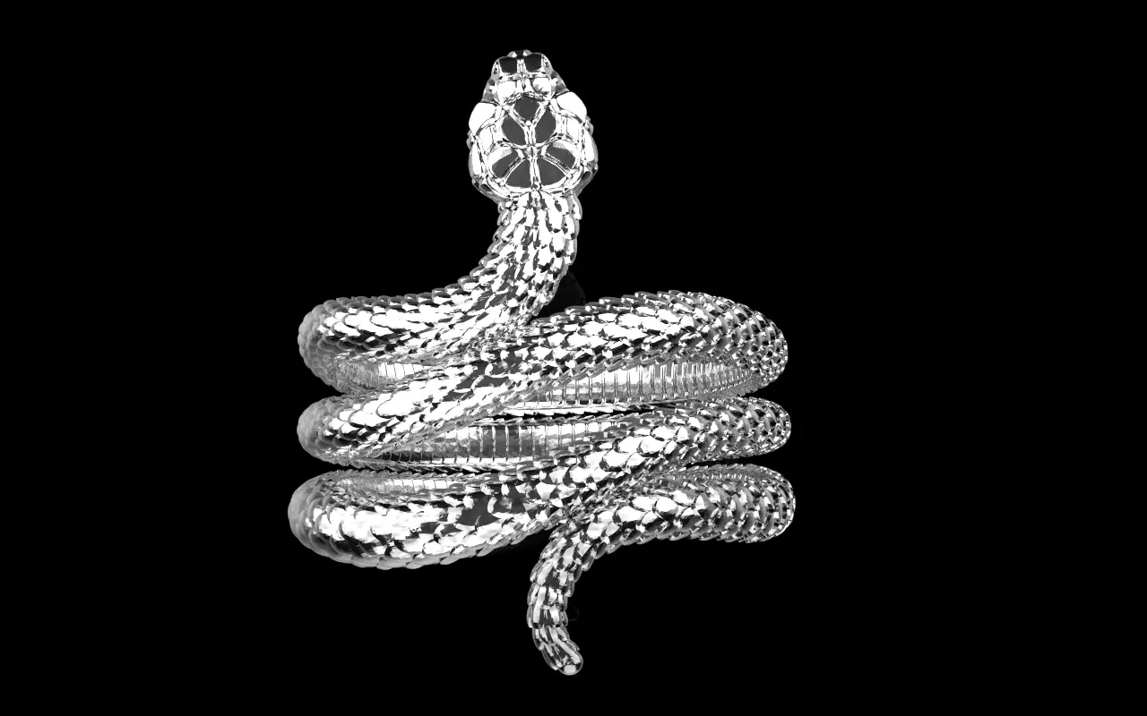 Snake ring model 1388 3D print model_14