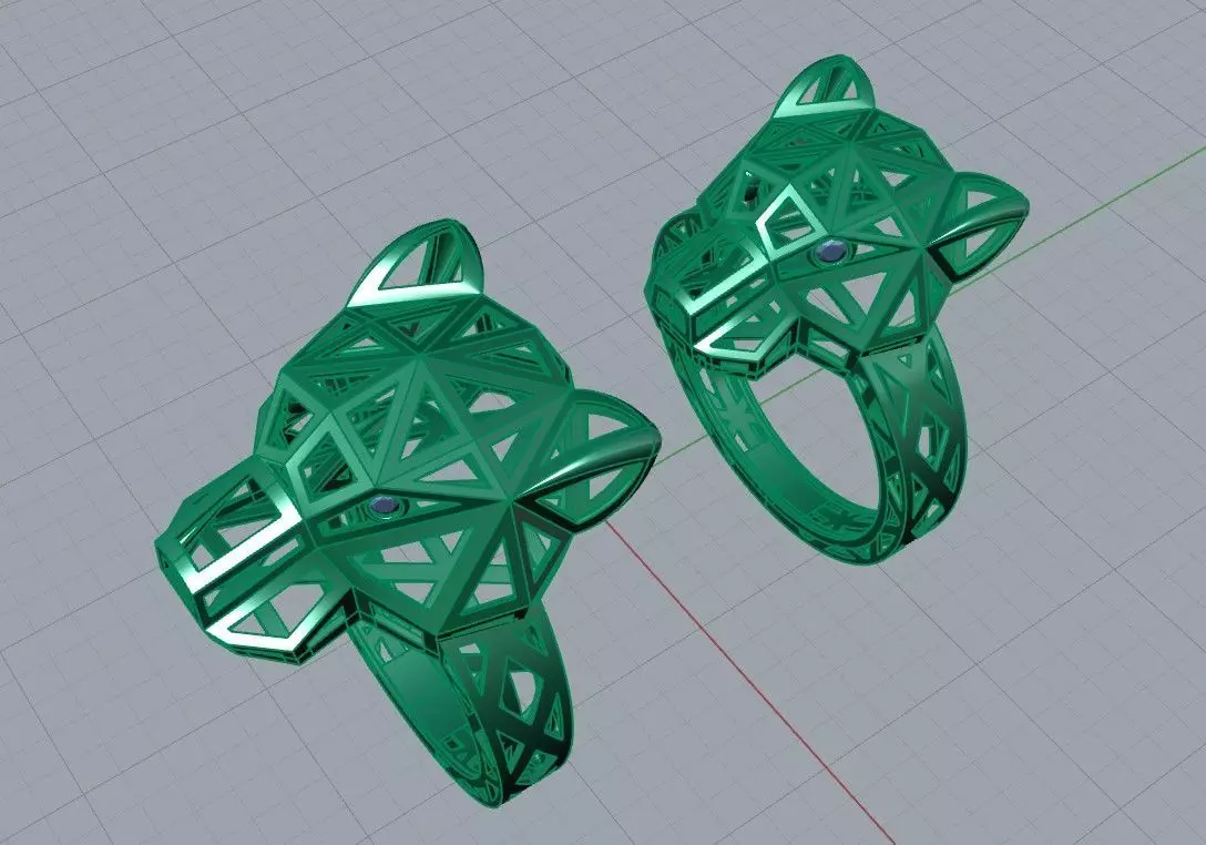 Leopard or Panther head set 3D print model_21