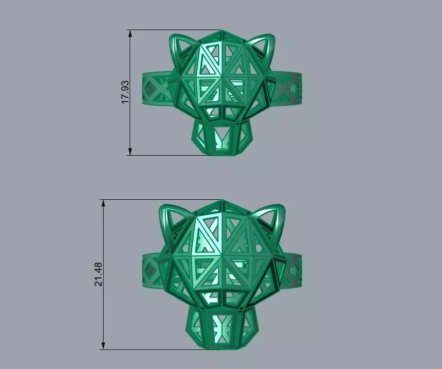 Leopard or Panther head set 3D print model_8