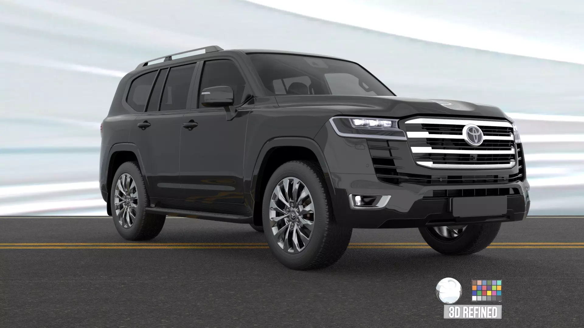 Toyota Land Crusier  -Rigged- Render Ready-unreal-vray-redshift 3D model_3