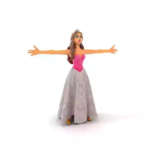 Elegant Princess Dress model pack Low-poly 3D model