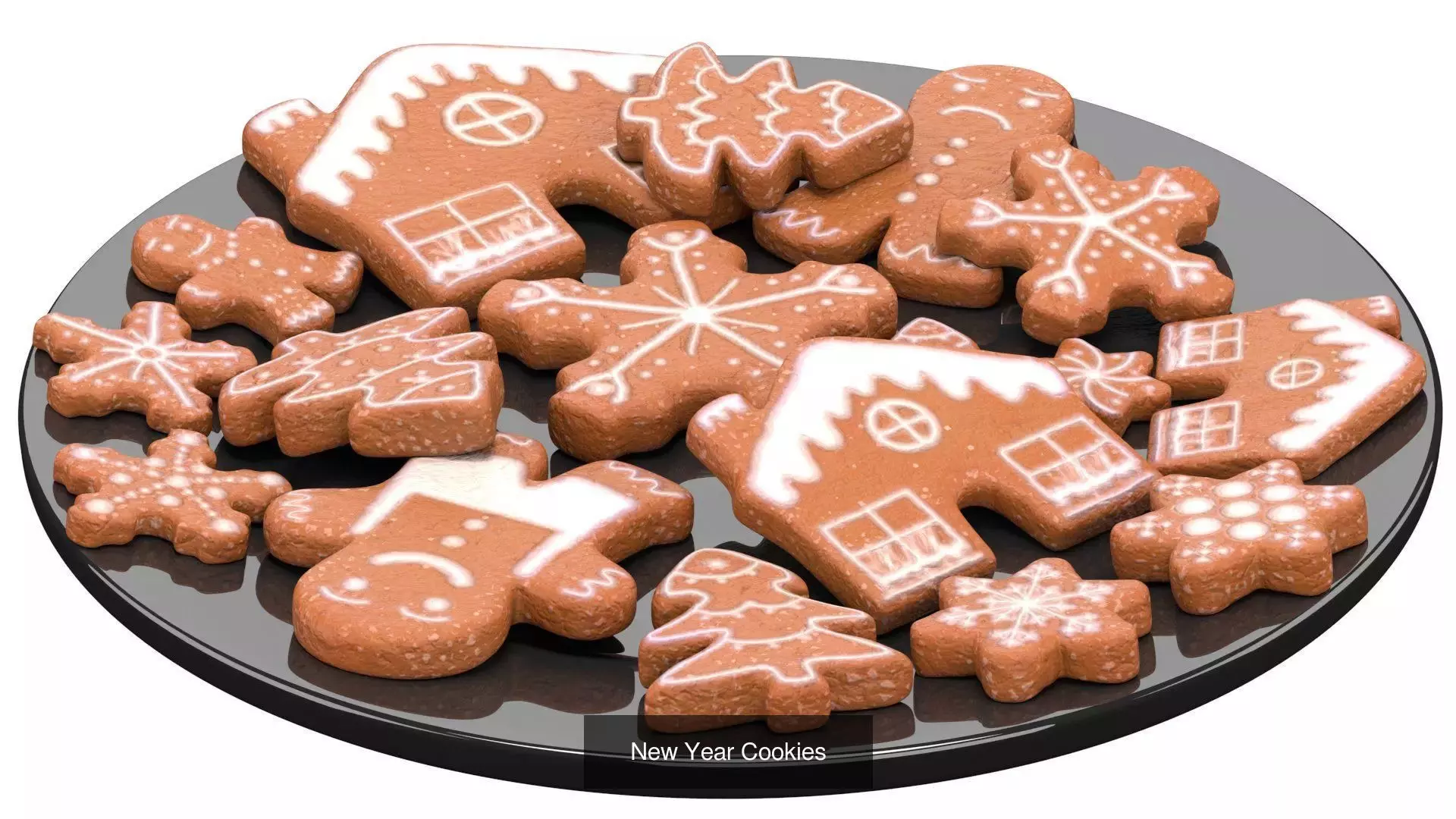 Festive Treats   Cookies  Donuts  and Sweets 3D Model Collection_4