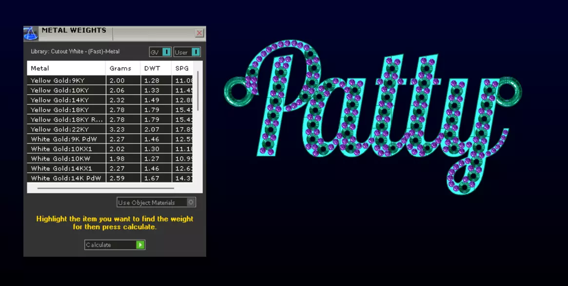 Custom Ruby Pave Name Necklace 2gm-10K 3D print model_7