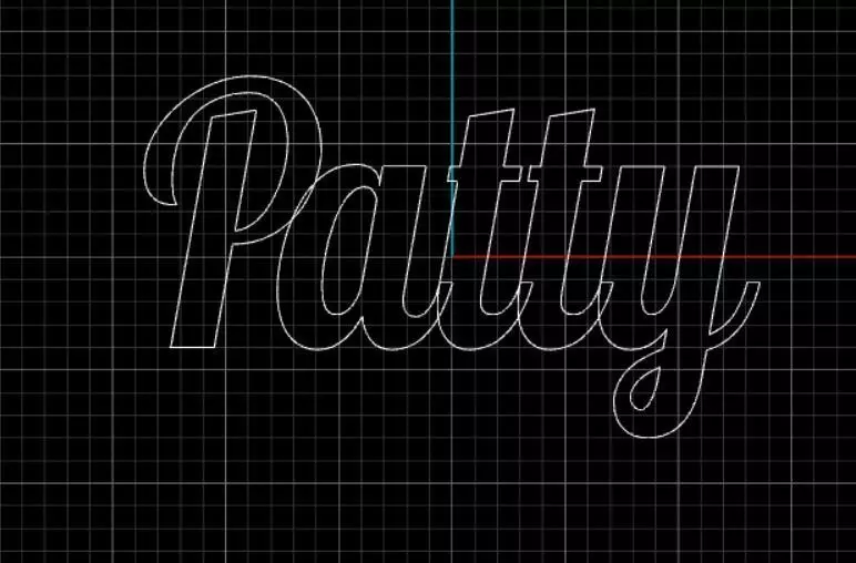 Custom Ruby Pave Name Necklace 2gm-10K 3D print model_10