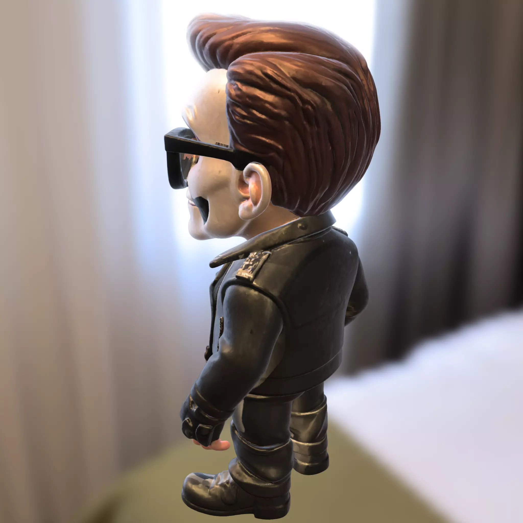 Skull Warrior with Leather Jacket 3D model_1