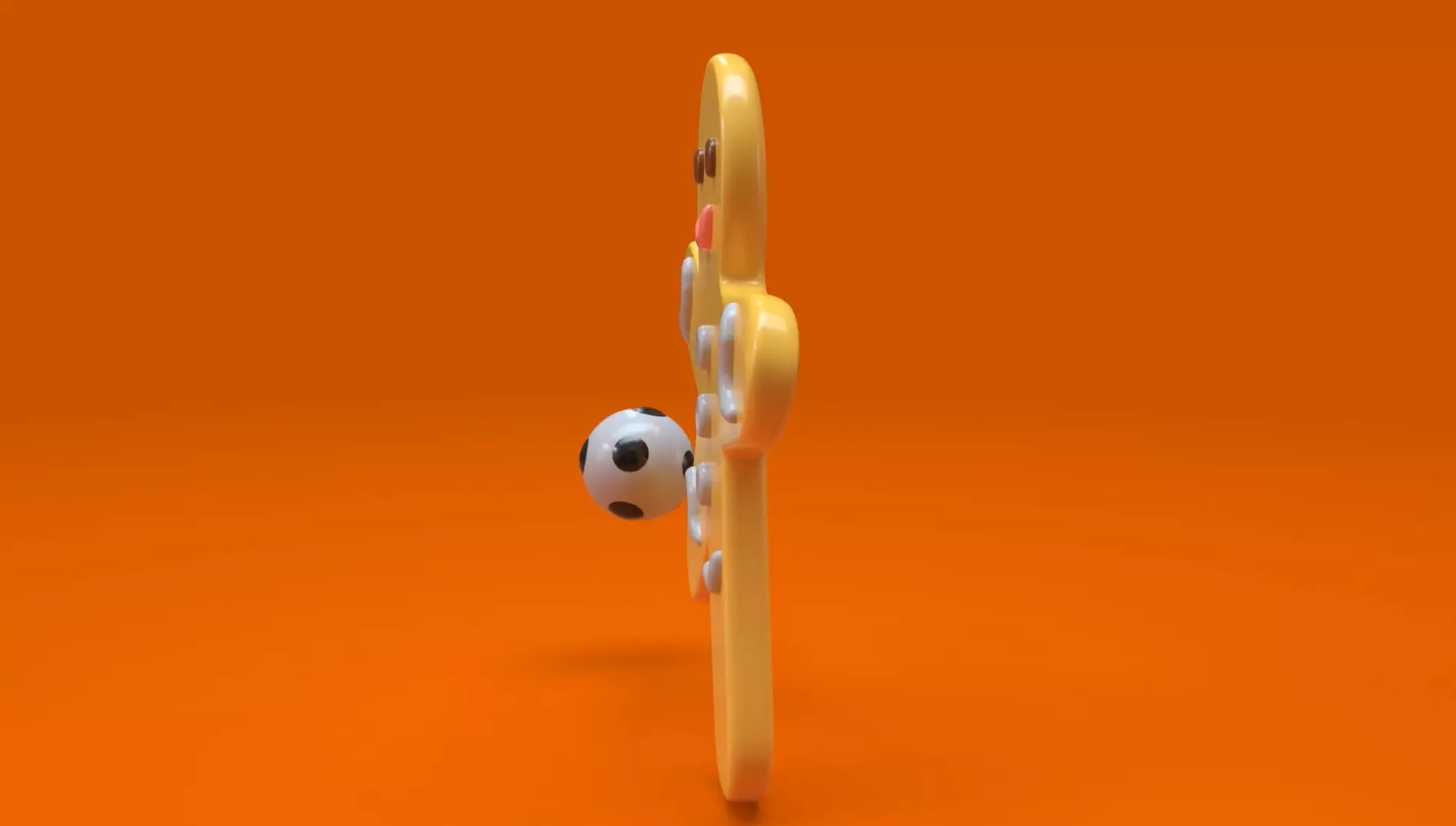 Gingerbread football player 3D model_4