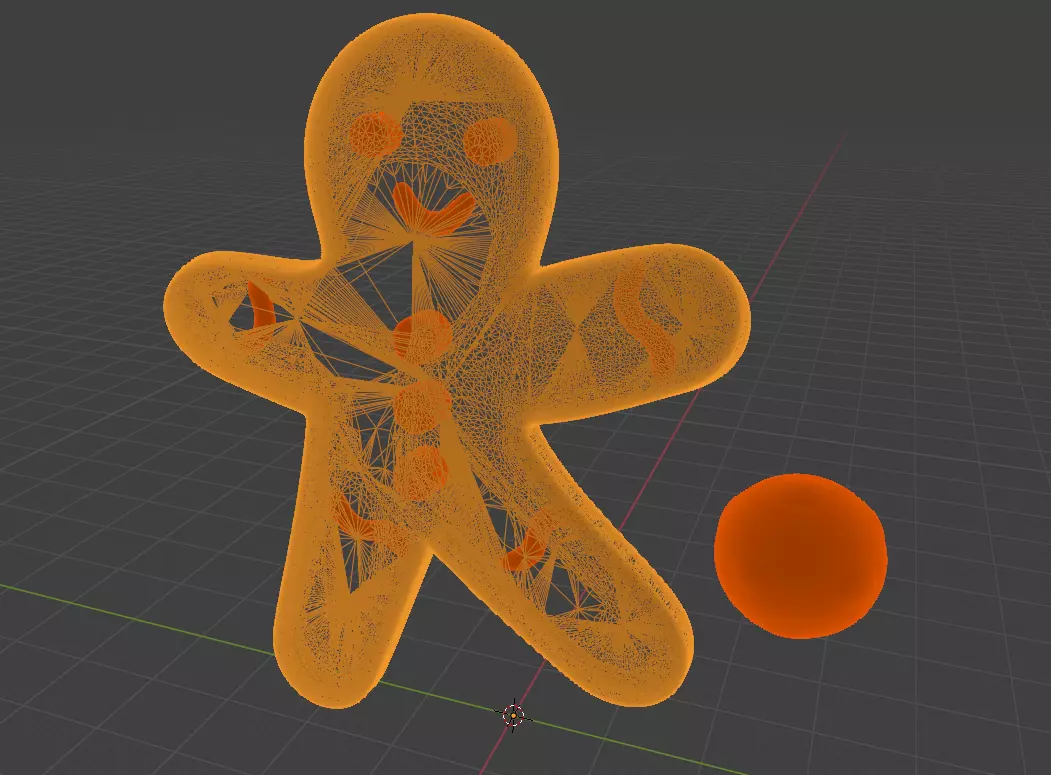 Gingerbread football player 3D model_12