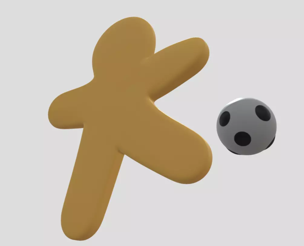 Gingerbread football player 3D model_21