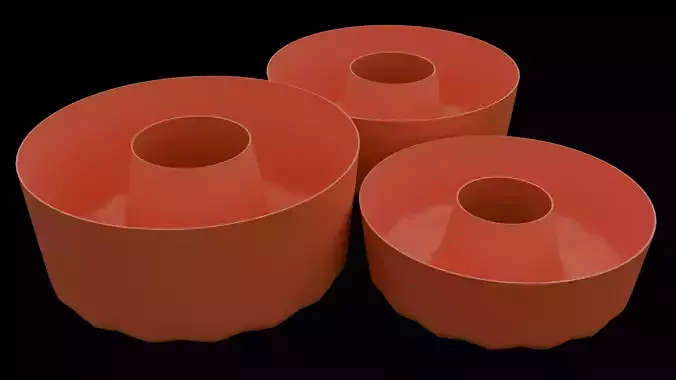 Hole-shaped form Low-poly 3D model